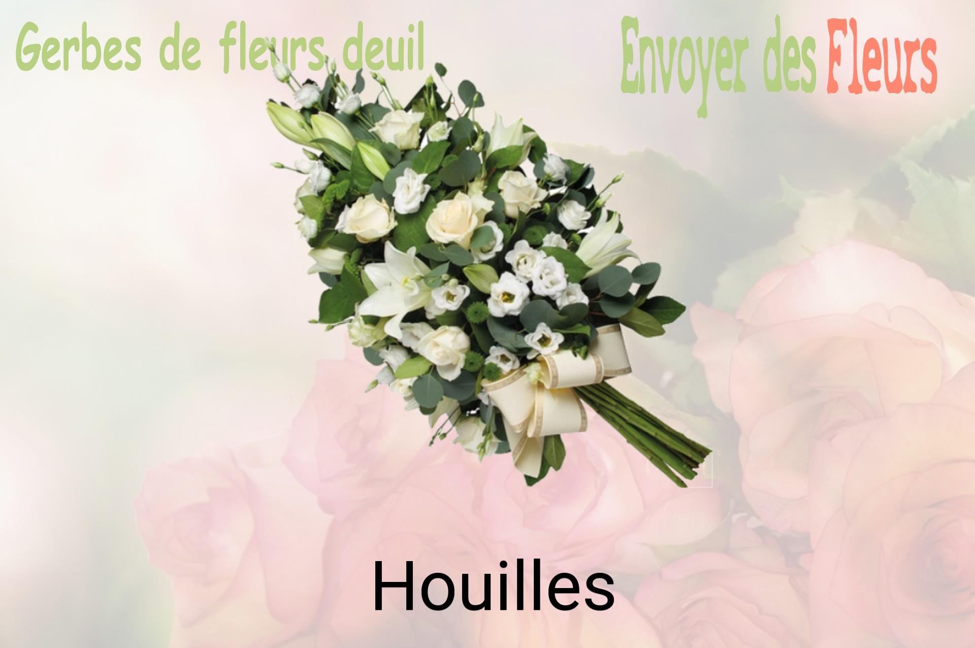 Gerbe de fleurs de deuil livrée à Houilles